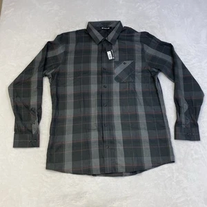 Travis Mathew Prize Money Plaid Shirt Men's Size XL Black, Gray And Red NWT - Picture 1 of 9