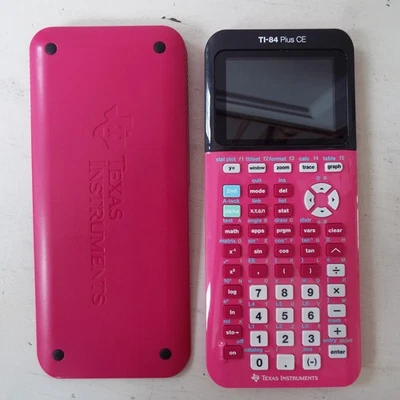 Texas Instruments TI-84 Plus CE Graphing Calculator - Pink - Tested Works - Image 1 of 4