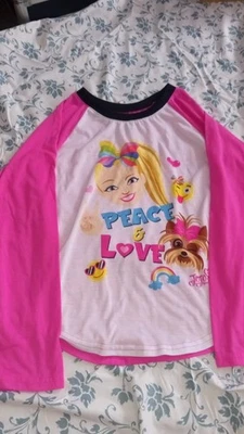 Top de pijama JoJo Siwa "Peace & Love" 1 pieza solo para niñas talla 10 manga larga  Foto 1 de 3