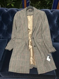 Abrigo LAUREN Ralph LAUREN Mujer Mezcla de Lana a Cuadros REEFER Walker Espiga 10 - Imagen 1 de 10