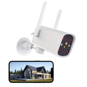 Outdoor Security Camera with 2K Ultra Color Night Vision, Pan Rotating 180° W... - Picture 1 of 6