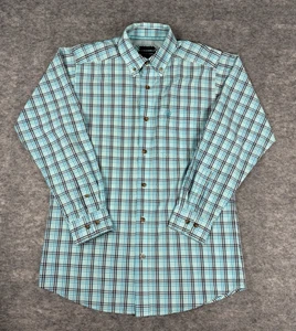 Ariat Shirt Mens M Pro Series Blue Plaid Long Sleeve Button Down Western - Picture 1 of 7