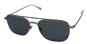 John Varvatos Mens Silver Metal Rectangle Aviator Polarized Sunglass V530 - Picture 1 of 12