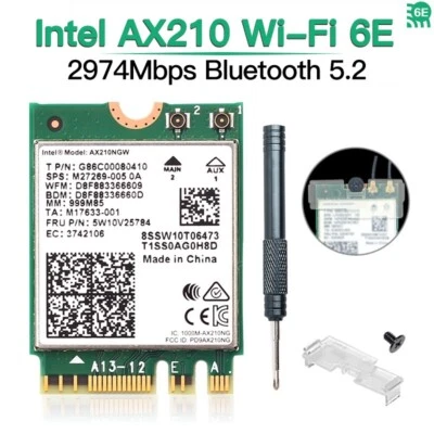 WiFi 6E Wireless Card Intel AX210NGW Bluetooth 5.3 Tri-Band Network wifi Adapter - Image 1 of 4