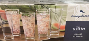 Tommy Bahama 10pc Glass Set New In Box - Picture 1 of 1