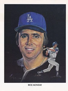 ORIGINAL 1982 LOS ANGELES DODGERS UNION 76 RICK MONDAY BASEBALL FOTO  - Bild 1 von 2