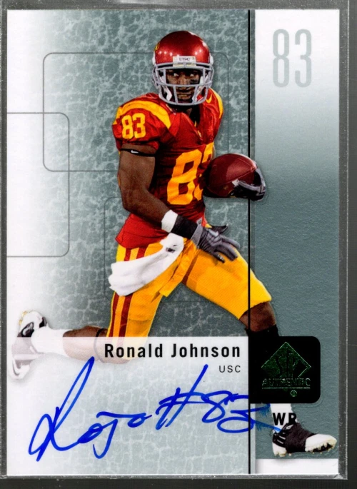 B3818- 2011 SP Authentic Autographs #24 Ronald Johnson C Auto SAMPLE PIC - Image 1 of 2