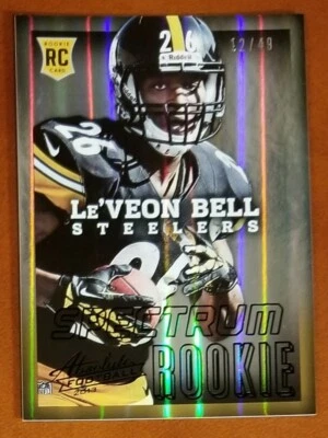 /49  Le’VEON BELL RC 2013 Panini Absolute Black Spectrum Rookie SP nice Steelers - Image 1 of 4