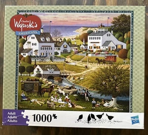 Charles Wysocki Riverside Family Reunion 1000 Piece Puzzle - Complete & Nice - Picture 1 of 2