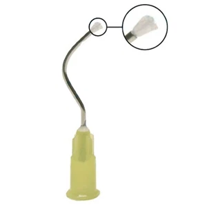 100 piezas Puntas de entrega dental Punta de aguja predoblada con cepillo extremo acolchado amarillo - Imagen 1 de 7