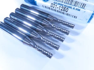 NEW LOT ( 5 PCS ) USA SOLID CARBIDE 1/8" END MILL FIBERGLASS ROUTER BUR BITS - Picture 1 of 6
