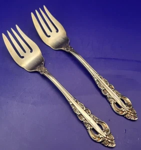 Reed & Barton SILVER MAJESTY 1970 Versilberte Salatgabeln 6 1/2" 2er Set - Bild 1 von 6