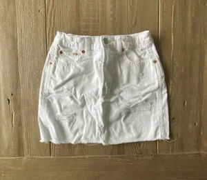Gap Kids Girls White Denim Distressed 5 Pocket Skirt Size 10 EUC - Picture 1 of 8