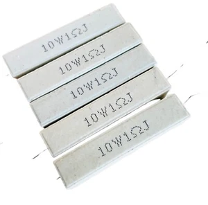 US Stock 5pcs 1 ohm 1RΩJ 10 watt Axial Ceramic Cement Power Resistor 10W New Lot - Picture 1 of 10