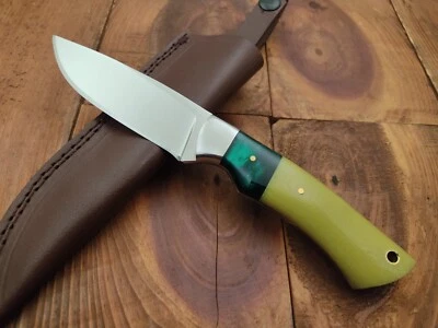 Custom Handmade Full Tang 12c27 Stainless Steel Fixed Blade Camp Hunting Knife - Image 1 of 4