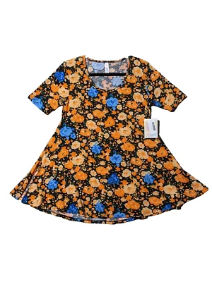 NUEVO CON ETIQUETAS LULAROE XXS Mujer Camiseta Perfecta Floral Tejido Top Acampanado Cuello Redondo Informal  Foto 1 de 4