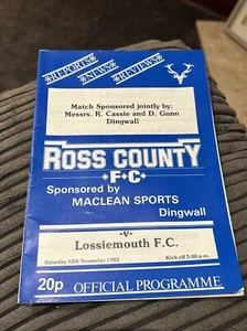 Ross County V Lossiemouth 12/11/83 1983 Match Programme - Picture 1 of 6