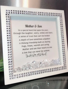 PERSONALISED KEEPSAKE 3D BOX FRAME MOTHER AND SON - Picture 1 of 1