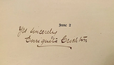ENRIQUETA CRICHTON KNOLL 1870-1944 FAMOUS MEZZO SOPRANO OPERA SINGER Cover