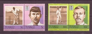 Tuvalu, Cricket Players, Pairs of Two, Shrewsbury & Briggs, MNH, 1984, 1985 - Picture 1 of 1