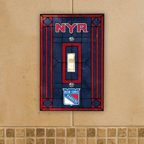 New York Rangers Art-Glass Single Switch Plate Cover FREE SHIPPING Cover