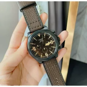 Fossil Grant FS5751 Latitude Chronograph Brown Leather Men's Watch Brand New - Picture 1 of 7