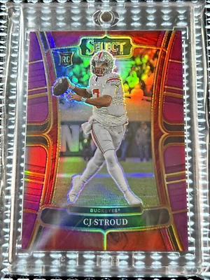 CJ Stroud RC ROOKIE CARD 2023 Select Draft Picks #2 Purple Prizm /75 SSP - Image 1 of 4