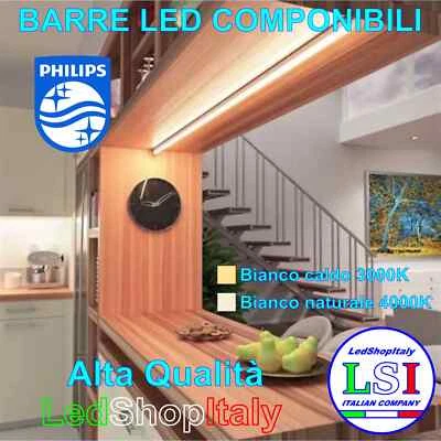 Barre LED COMPONIBILI Profilo LED Philips sottopensili mensole cucina salotto - Immagine 1 di 4