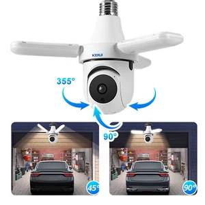 NEW Bulb Camera 3MP E27 PTZ 2.4g WiFi IP Camera with LED Indoor Home Security - Imagen 1 de 9
