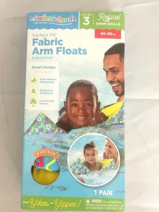 Swim School Perfect Fit Fabric Adjustable Arm Floats Level 3 M/LG 40-80 LBS NEW - Picture 1 of 4
