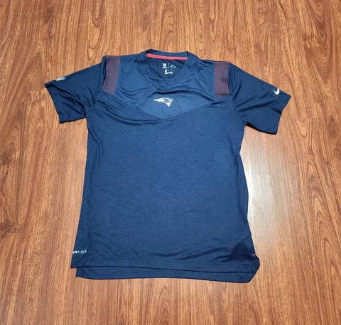 New England Patriots Nike Sideline Tonal Logo Performance Player T-Shirt - Navy Cover