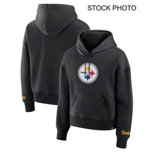 Fanatics Women's Pittsburgh Steelers Black Fleece Pullover Hoodie Size M - NWT - Picture 1 of 20