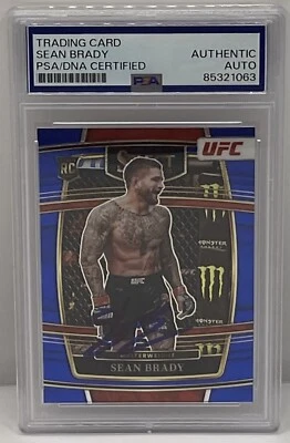 Sean Brady Signed 2022 Select Rookie Card UFC Fighter PSA/DNA Slabbed - Image 1 of 2