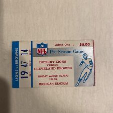 “Rare” Pre-Season Detroit Lions vs Cleveland Browns 8/20/72 at Michigan Stadium