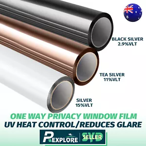 Home Window Tint One Way Reflective Solar Film Mirror Sticker Privacy Protection - Picture 1 of 27
