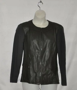 Linea by Louis Dell'Olio Lamb Leather Jacket with Knit Sleeves Size 20W Olive - Picture 1 of 2