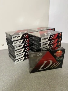 19 TDK D60 Blank Audio Cassette Tapes. High Output IECI/Type I. New! Sealed - Picture 1 of 4