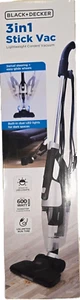 Black + Decker 3 in 1 Stick Vac Model EV1416 Corded Vacuum Cleaner Lightweight - Picture 1 of 4