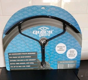 QuickGuard 1 Piece Single Bicycle Cycle Bike Mudguard Black - Picture 1 of 2
