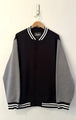 Chaqueta Universitaria Para Hombre Boston Scally The Ace Snap Front Negra Gris Blanca Talla XXL Foto 1 de 4