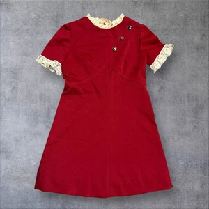 True Vintage Res Collared Dress Womens S/M Equestrian Cottagecore - Picture 1 of 10