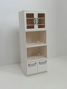 Re-ment 2005 WHITE APPLIANCE CABINET CUPBOARD fits Barbie Dollhouse Kitchen Vtg - Picture 1 of 6