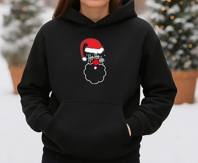 Moletom com capuz unissex personalizado viagem de Natal 2025, Hohoho (HOD) - Imagem 1 de 4