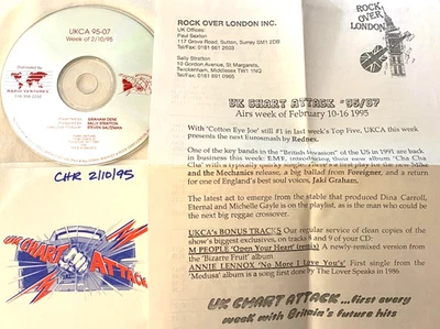 2/10/95 ROCK OVER LONDON: REDNEX, ROZALIA, EMF, TRICKY, JAKI GRAHAM, JUNIOR REID - Image 1 of 2