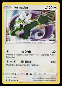 Tornadus 142/185 Holo Rare SWSH04: Vivid Voltage Pokémon Card - Picture 1 of 2