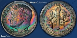 1971 S TONED Roosevelt Dime Proof PCGS PR66 PF 66 Toning Coin 10C - Picture 1 of 5