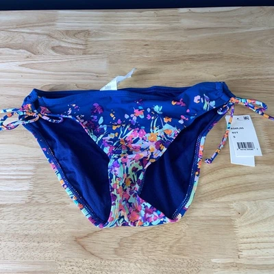 Parte inferior de bikini Kenneth Cole colorida floral pequeña nueva con etiquetas Foto 1 de 4