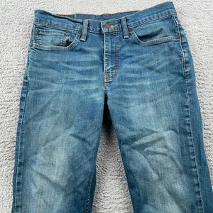 Levis 514 Jeans Mens 31x32 Blue Straight Fit Denim Mid Rise Stretch Casual - Picture 1 of 10