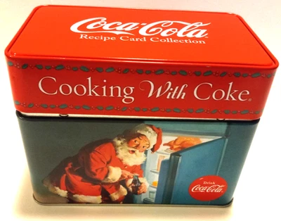 Coca-Cola Recipe Card Collection in Collectible Tin Container - Image 1 of 4