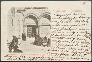 1903 JERUSALEM PALESTINE Church of the Holy Sepulchre old postcard - Picture 1 of 2